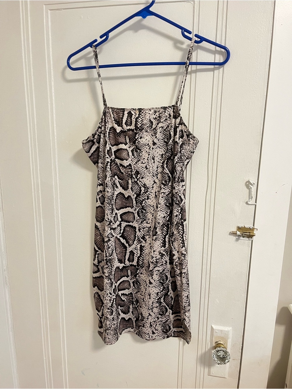 Snake Print Slip Dress